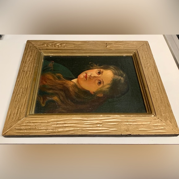 1937 Vintage Paul Janert Artist Signed Framed Oil Painting of Young Girl - Picture 16 of 16